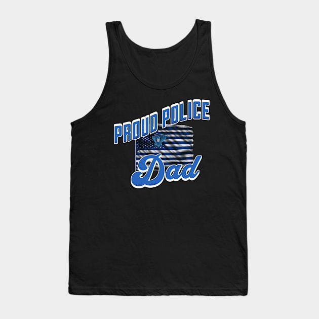 Proud Police Dad Tank Top by KysonKnoxxProPrint